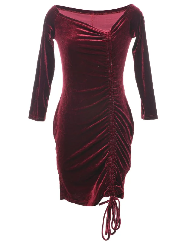 TIME-Limited Offer Velvet Plum Evening Dress - S