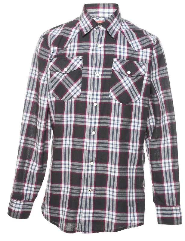 Super Deal Wrangler Long Sleeved Checked Shirt - S