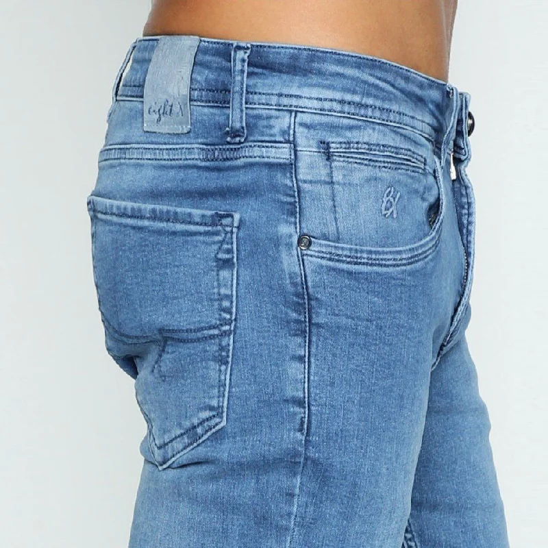 Year-End Clearance Slim Fit Stretch Light Denim Jeans #EIG-35