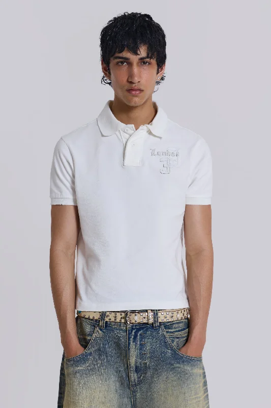 Savings Bonanza White Frat Polo Shirt