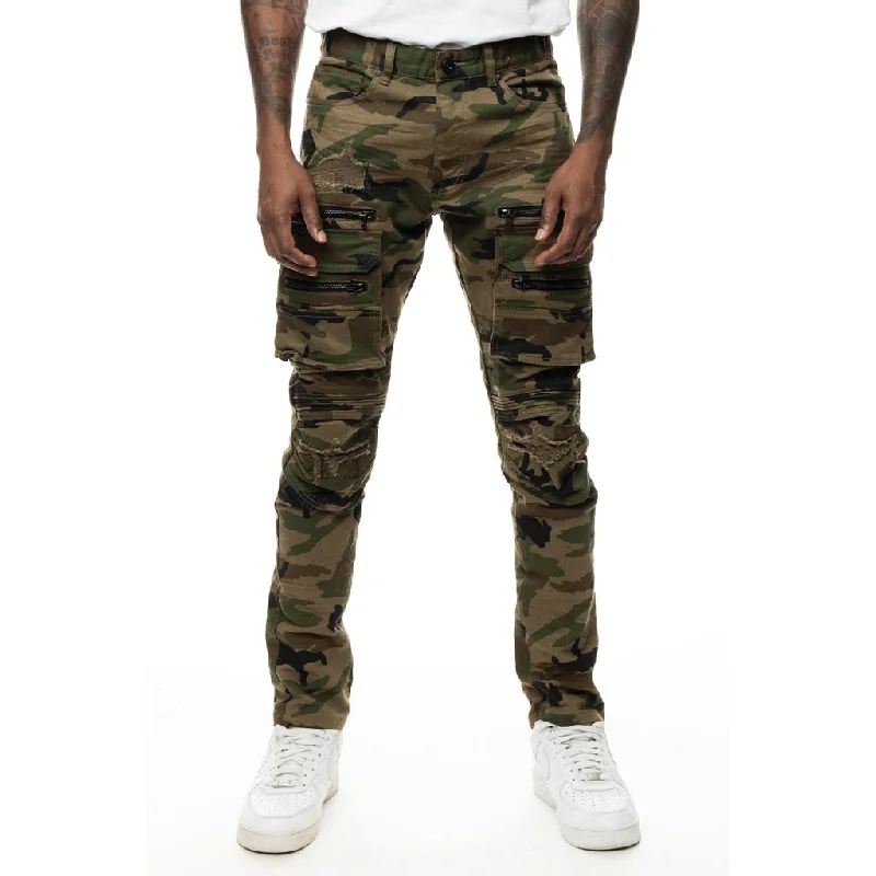 Best Seller Slim Tapered Utility Engineered Pants - Wood Camo
