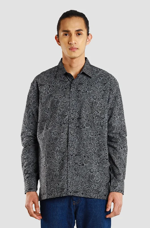 Weekend Deals That Sizzle My Modern Fit Long Sleeve Embellish Flower Iron Caviar