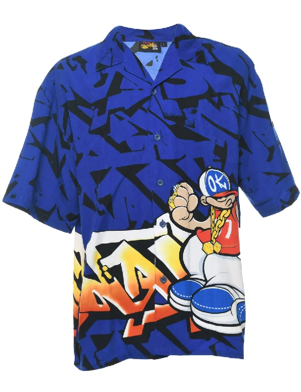 Buy Today Y2K Cartoon Print Shirt - L