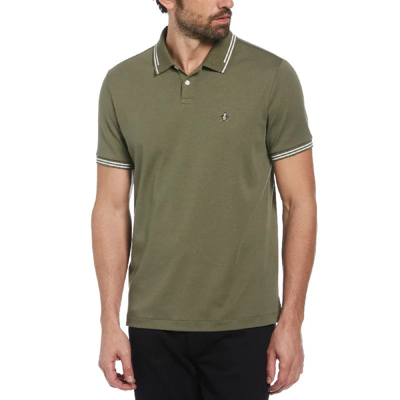 Customer Appreciation Sale Organic Cotton TV Pete Polo Shirt In Dusty Olive