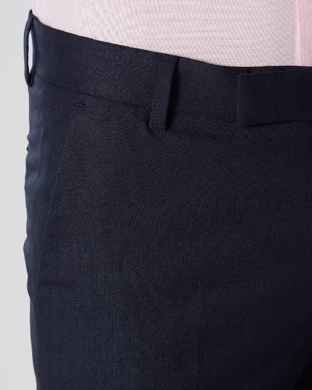 Final Markdown Regent Herringbone Dress Pants - Navy