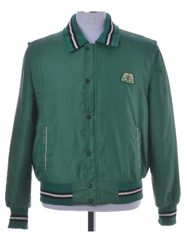 Clearance Sale Vintage Team Jacket Green With Quilted Lining