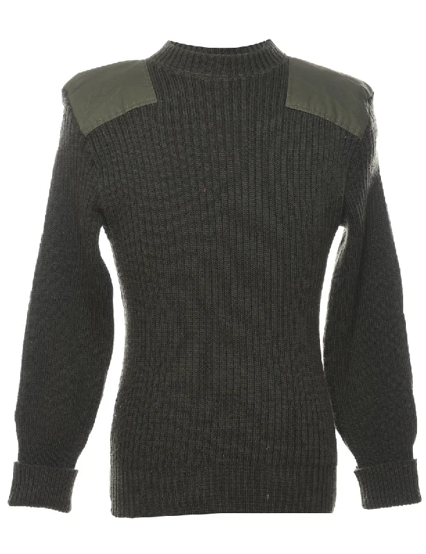 Weekend Offers That Delight Wool Dark Green Jumper - M