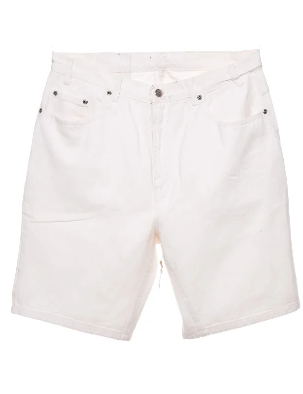 Midnight Sale White Denim Shorts - W32 L12