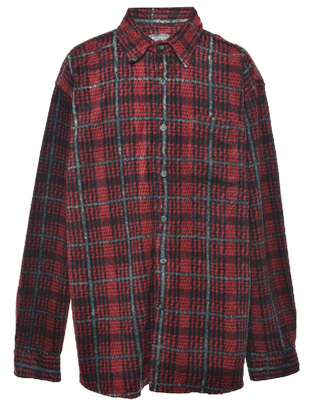 Big Discounts Van Heusen Black & Red Checked Shirt - XL