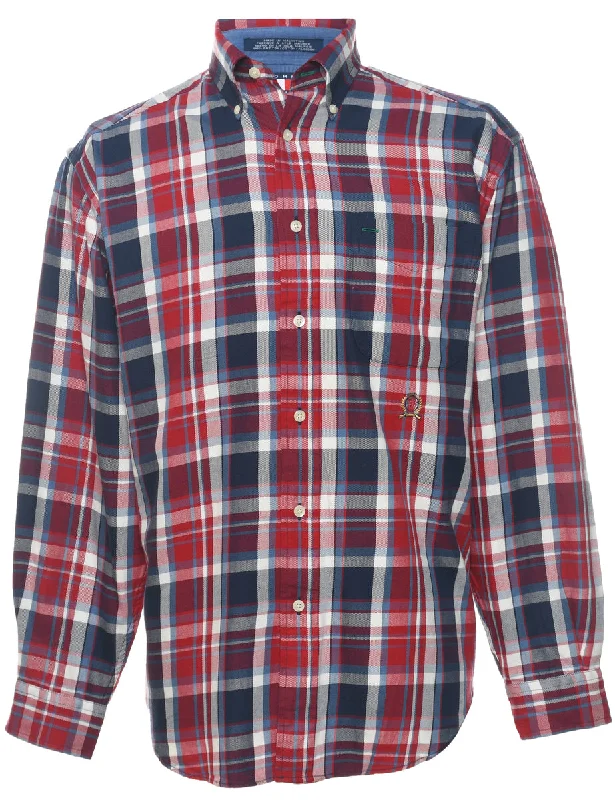 Exclusive Deal Tommy Hilfiger Navy & Red Flannel Checked Shirt - S