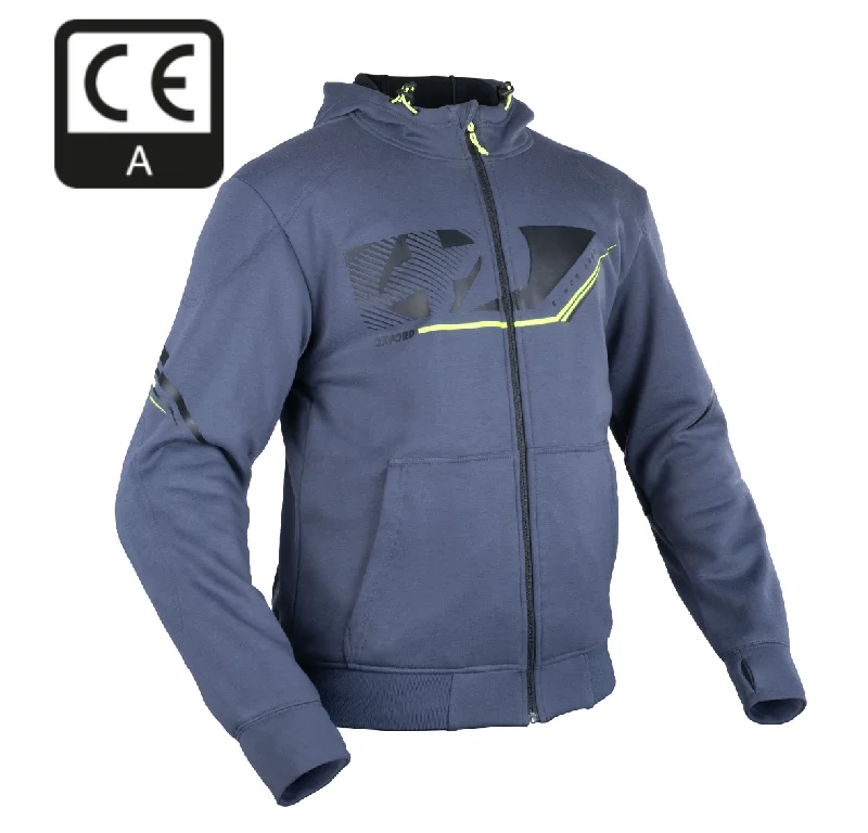 Deep Discounts Aramid Lined Biker Riding Grey Sports Super Hoodie by Oxford