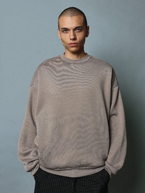 Buy Now Regular Fit Crew Neck Sweatshirt With Side Pockets