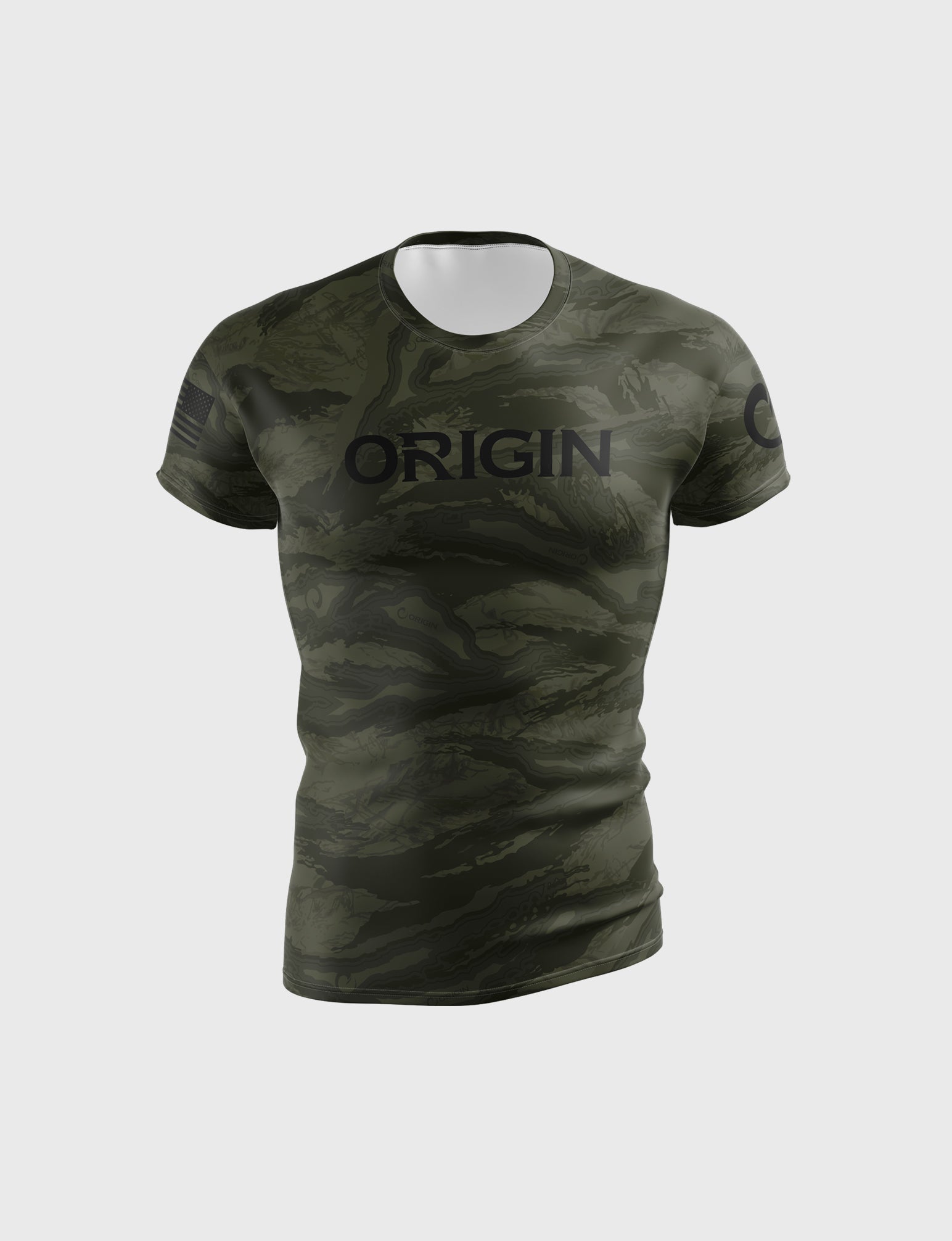 Weekend Price Cuts Galore ORIGIN RAPTOR® CAMO PATRIOT SS COMFORT FIT RASHGUARD