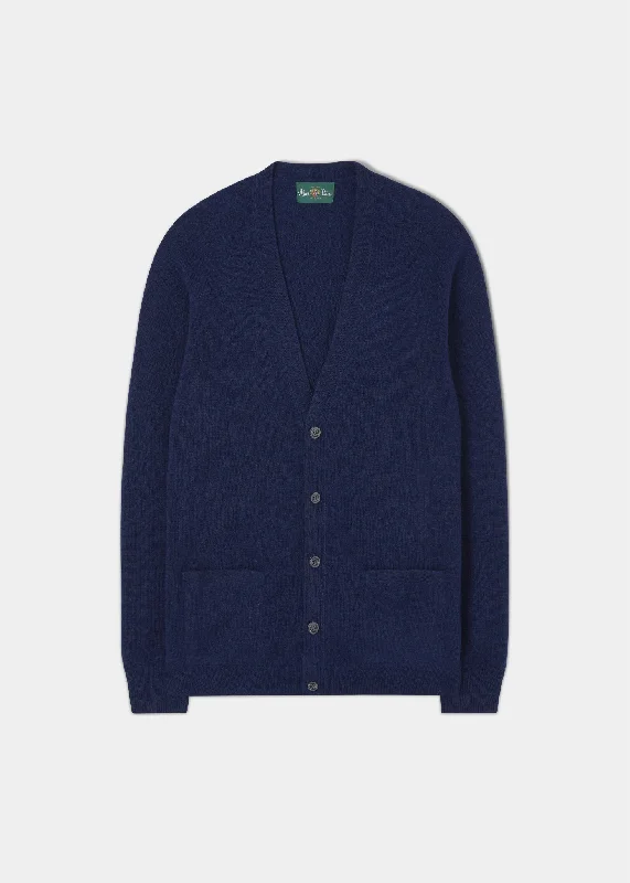 Weekend Special Cornwall Lambswool Cardigan in Indigo - Classic Fit