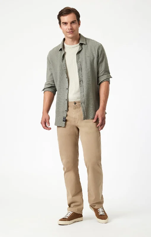 Stock Up MATT RELAXED STRAIGHT LEG IN KHAKI CASUAL TWILL