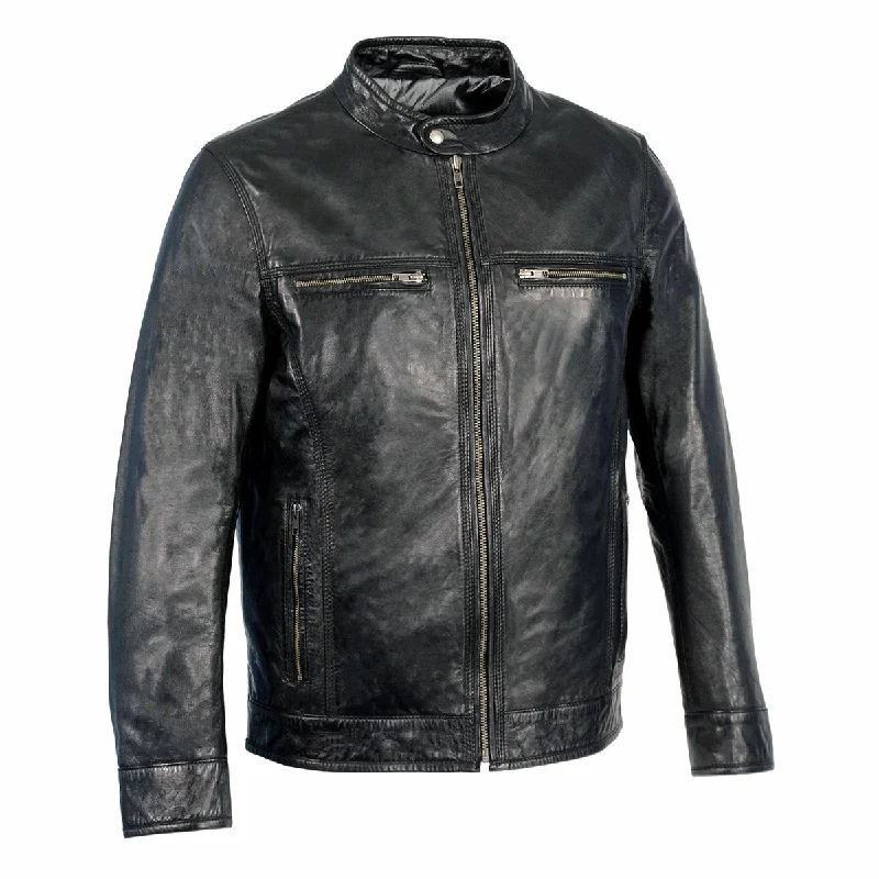 Special Discount Milwaukee Leather SFM1865 Men's Black Classic Fashion Leather Jacket with Zipper Closure Special Discount Milwaukee Leather SFM1865 Men's Black Classic Fashion Leather Jacket with Zipper Closure