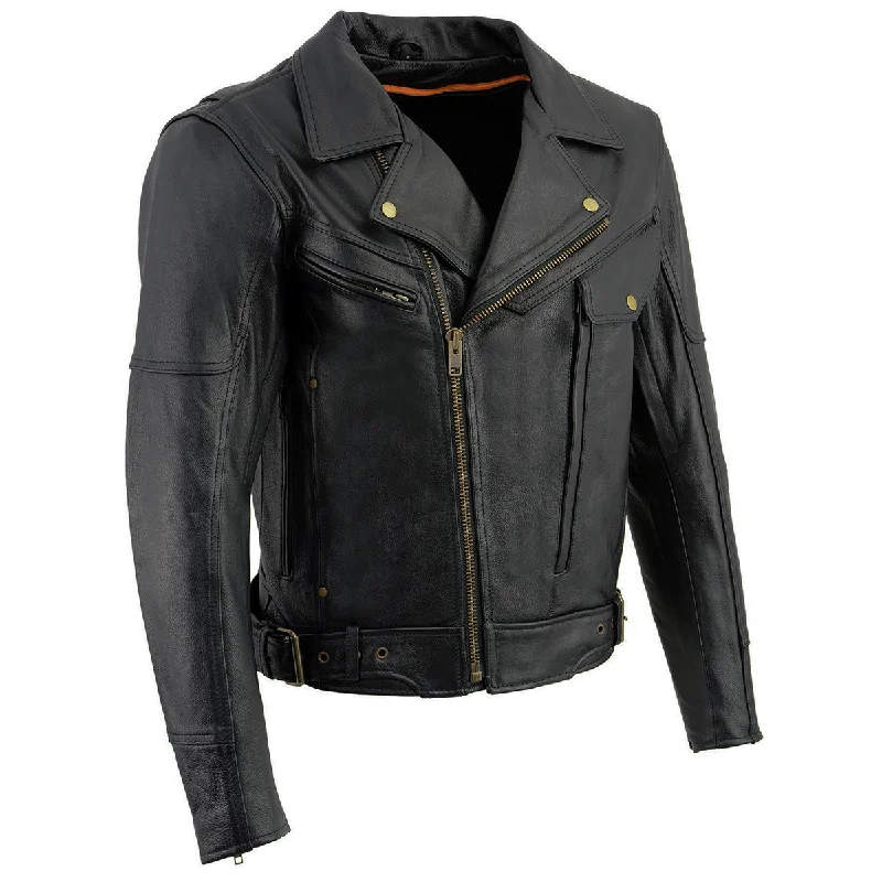 Price Rollback Milwaukee Leather LKM1770 Men's Black Premium Thick Leather Motorcycle Jacket Brando Style Biker Jacket Price Rollback Milwaukee Leather LKM1770 Men's Black Premium Thick Leather Motorcycle Jacket Brando Style Biker Jacket