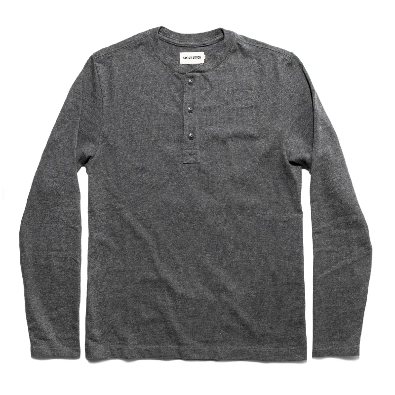 Hot Deal The Heavy Bag Henley in Heather Grey