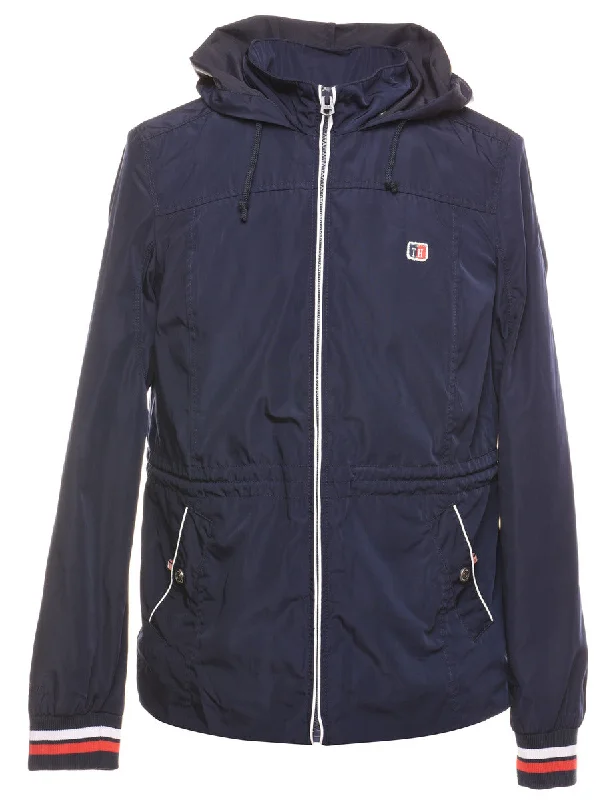 Fantastic Savings Tommy Hilfiger Navy & Red Zip-Front Hooded Jacket - S