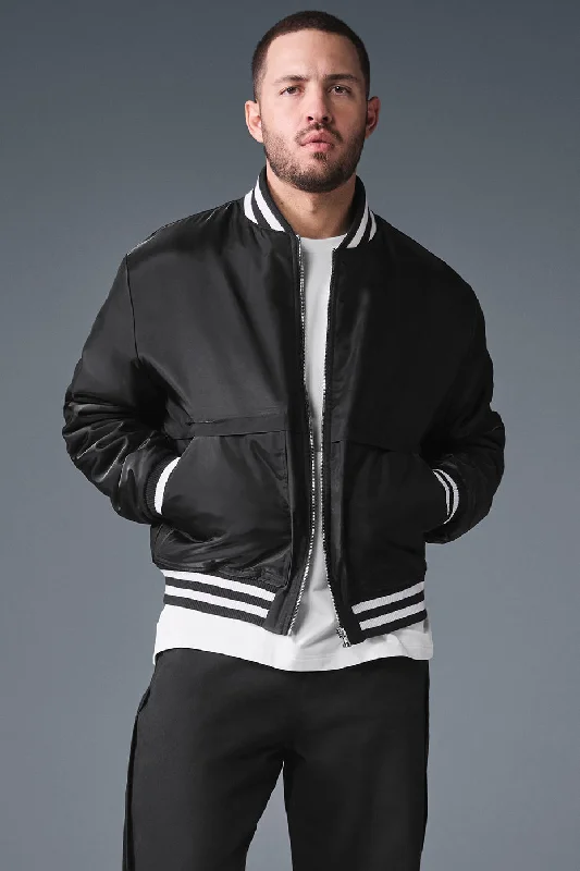 Year-End Deals Afterglow Varsity Jacket - Black