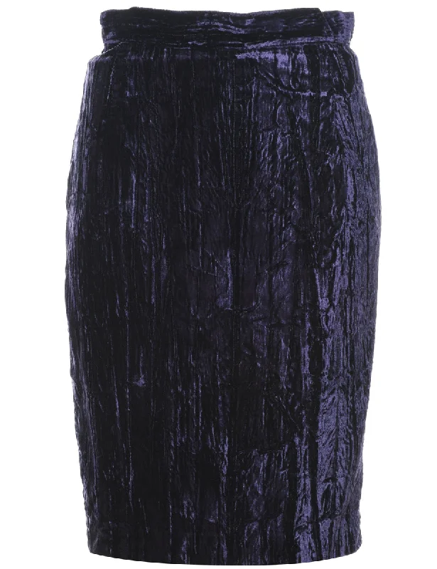 Last Chance Velour Pencil Skirt - XS