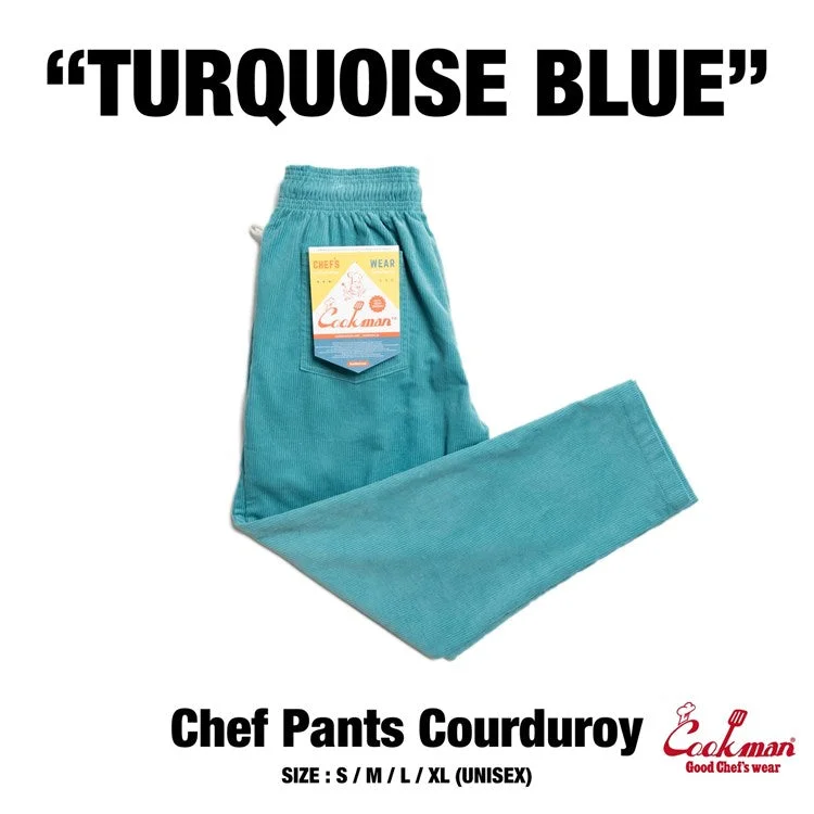 Extra Discounts Cookman Chef Pants - Corduroy : Turquoise Blue