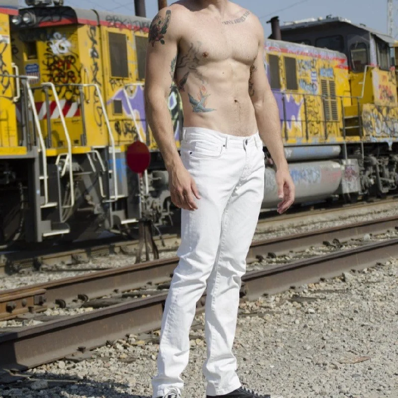 Daily Deals White Slim Fit Jeans #12056
