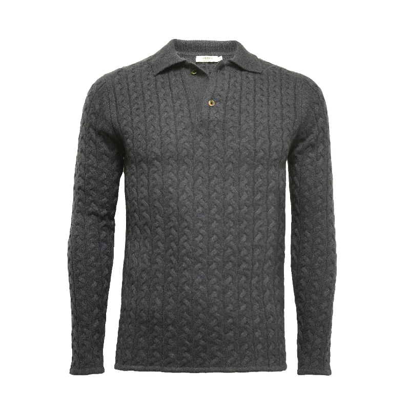 Referral Discount Cashmere Sweater Polo Neck Cable Moruya