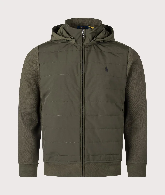 Hurry Up Hybrid Zip Through Hoodie