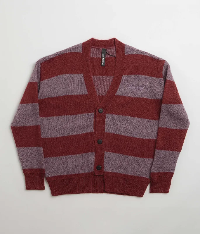 Weekend Discounts Worth Grabbing No Problemo Striped Mohair Oversized Cardigan - Burgundy Multi Weekend Discounts Worth Grabbing No Problemo Striped Mohair Oversized Cardigan - Burgundy Multi