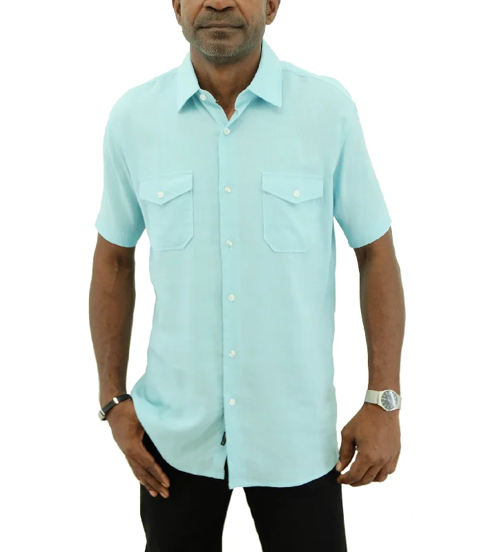 Super Bargain 13S1853E,Oleg Cassini  Men's Solid S/Sleeve  Shirts