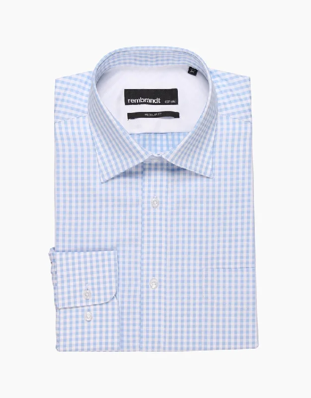 Year-End Sale Sinatra Blue Gingham Shirt
