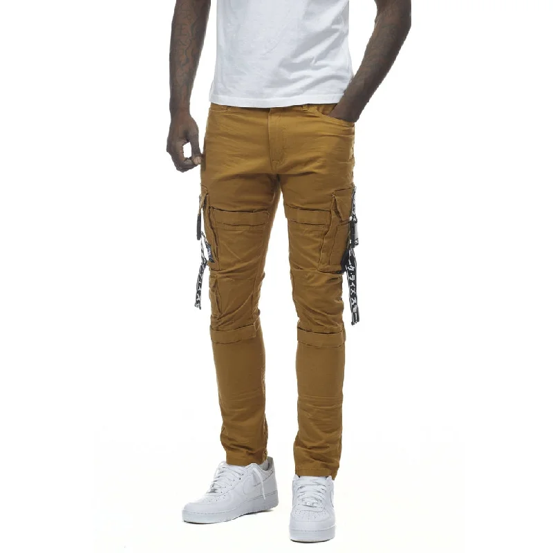Early Bird Slim Tapered Cargo Utility Pants - Wheat