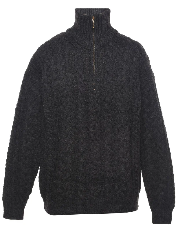 Weekend Deals to Make You Smile Wool Cable Knit Cardigan - M