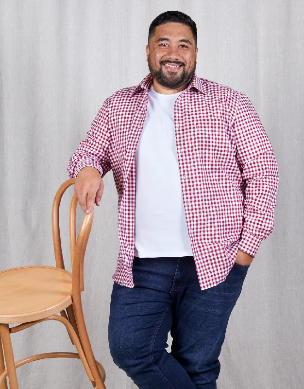 Weekend Deals That Sizzle Sinatra Red Gingham Shirt