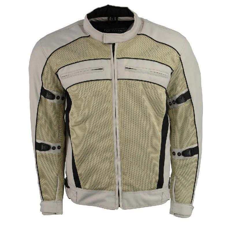 Savings Galore M Boss Motorcycle Apparel BOS11705 Men's Silver Mesh and Nylon Motorcycle Racer Jacket with Armor Protection Savings Galore M Boss Motorcycle Apparel BOS11705 Men's Silver Mesh and Nylon Motorcycle Racer Jacket with Armor Protection
