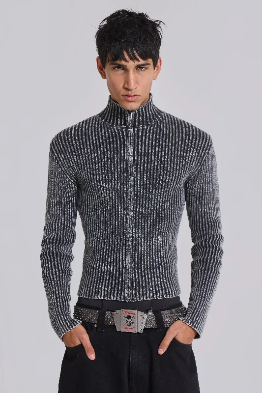 Limited Time Offer Black Lucid Knit Track Top