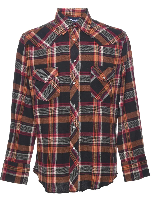 Discount Extravaganza Wrangler Checked Shirt - L