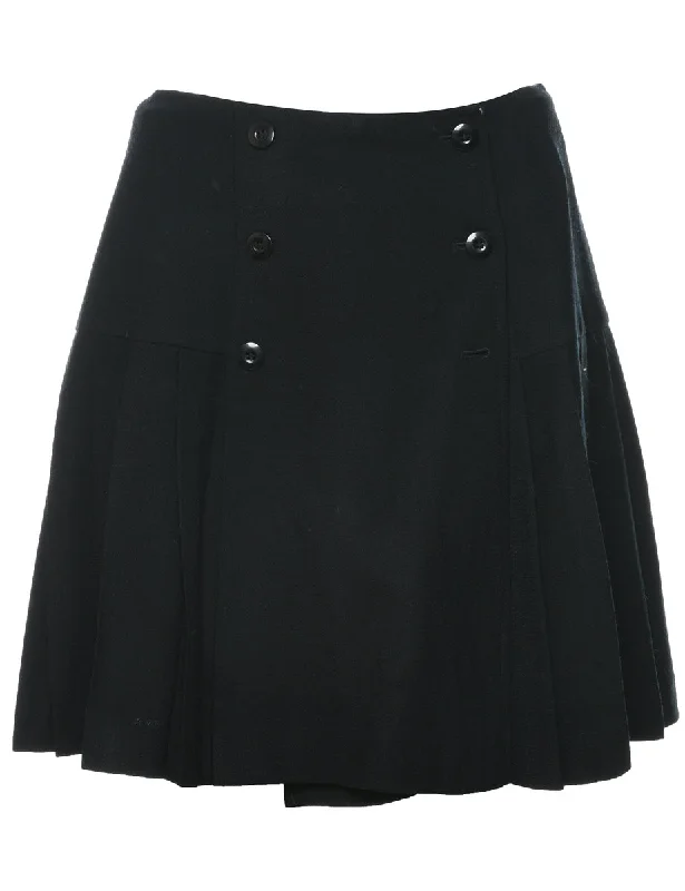 Final Markdown Wool Pleated Skirt - M