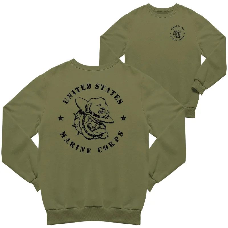 Exclusive Deal Retro Marines Bulldog 2-Sided Sweatshirt