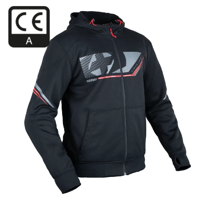 Discount Days Aramid Lined Biker Riding Black Sports Super Hoodie by Oxford