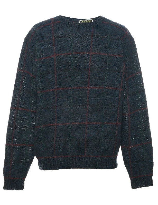 Weekend Deals to Make You Happy Wool Checked Jumper - M