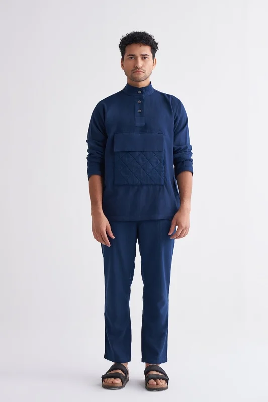 Warehouse Sale Turtle Neck Shirt - Navy