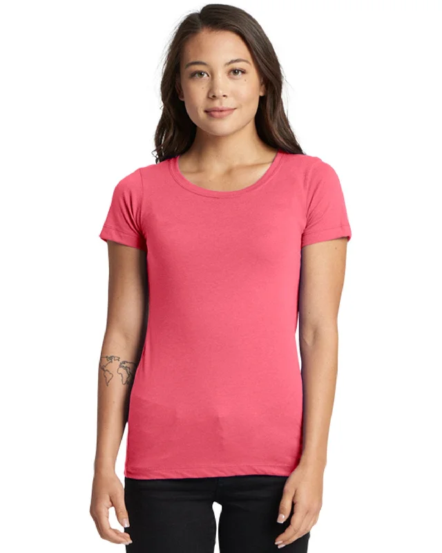 Flash Sale Next Level Ladies Ideal Short Sleeve Crew Tee | Hot Pink