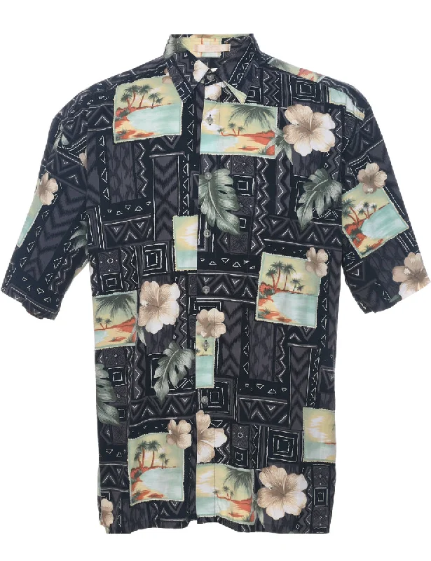 Shop and Save Tropical Hawaiian Shirt - L