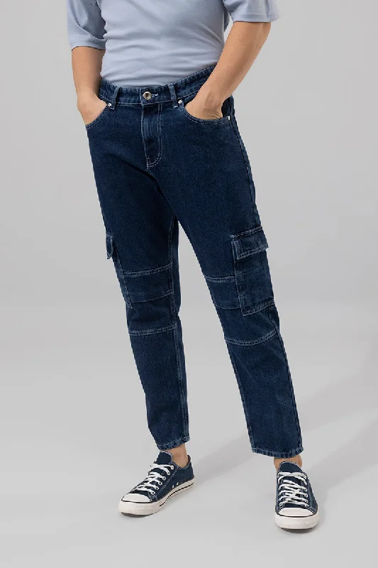 Daily Special Buzzer Blue Cargo Baggy Jeans