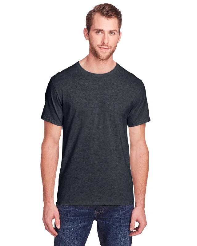 Special Savings Fruit of the Loom Adult ICONIC T-Shirt | Black Ink Heathr