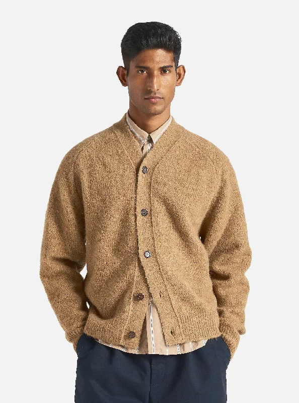 Deal of the Day Universal Works David Cardigan in Sand Alpaca Knit
