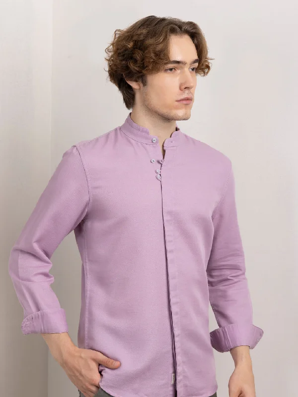 Savings Galore Lilac Chinese Collar Shirt