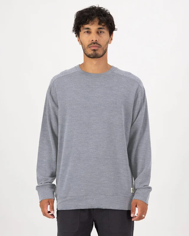Discount Mania Covert Lite Merino Crew - Storm Grey